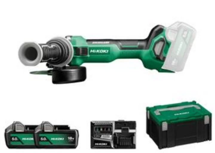 Hikoki Akku Winkelschleifer 125 Mm Set G1813DA 5,0 Ah