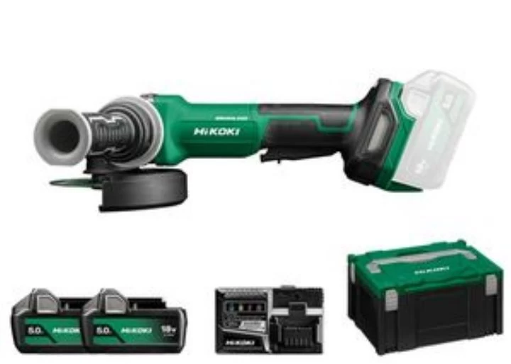 Hikoki Akku Winkelschleifer 125 Mm Set G1813DVF 5,0 Ah