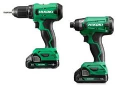 Hikoki Combo Kit Akku Bohrschrauber Mit Schlagschrauber 2,0 Ah Set KC18DA